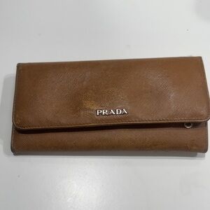 Prada Tan Leather wallet